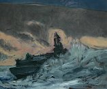 Voir Navire dans la tempete - 12F - huile sur toile